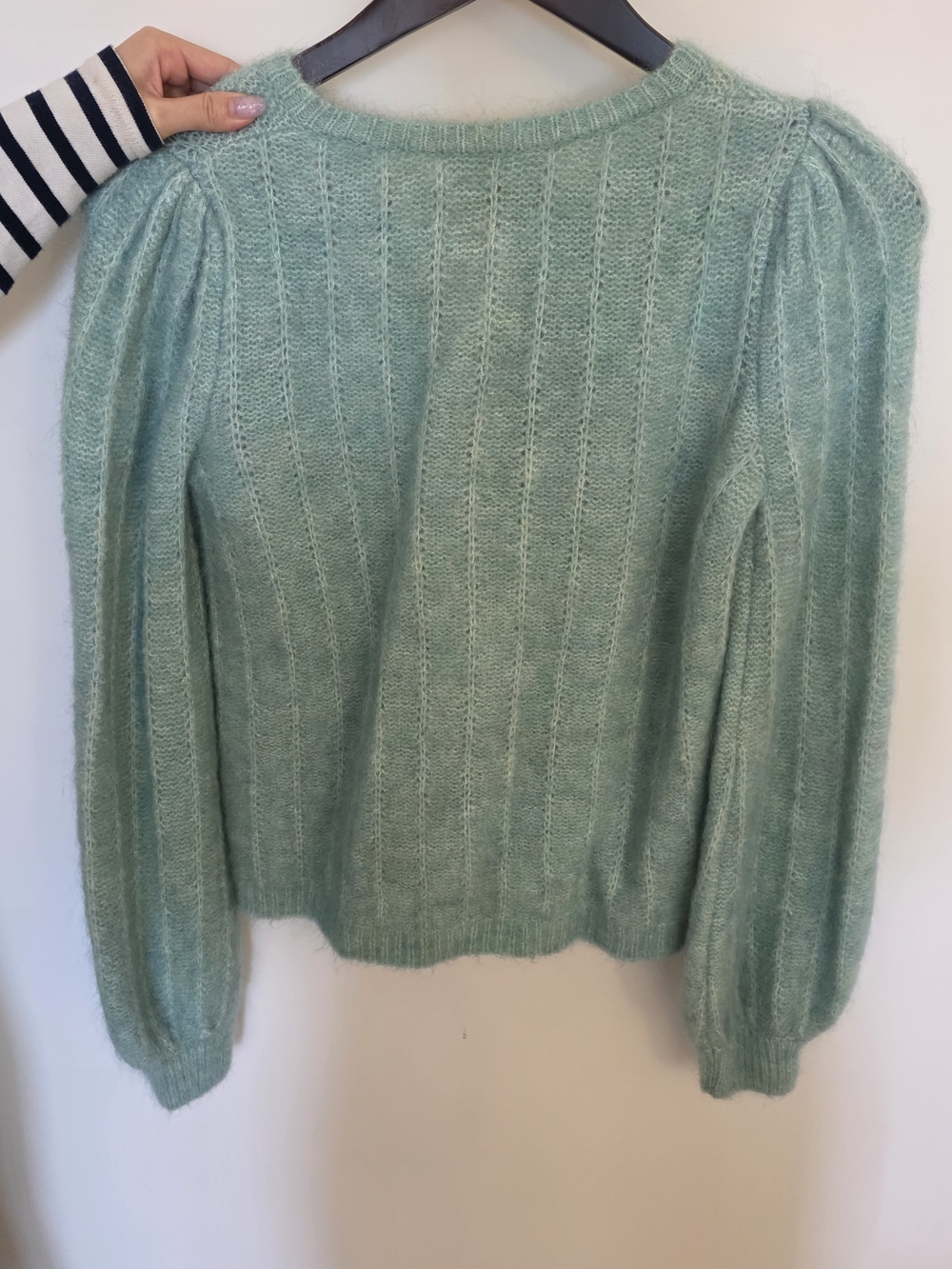 Sezane Amance Cardigan - Sea Green - Picture 3 of 5